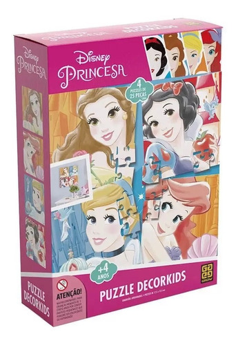 Quebra Cabeça Puzzle Decorkids Disney Princesas Grow 03961