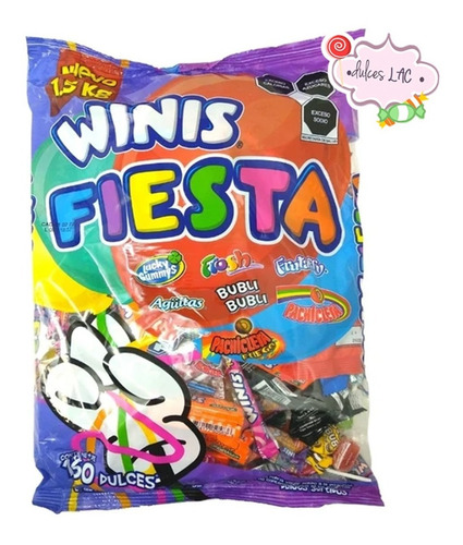 Winis Fiesta Bolsa De Dulces C/  1.5 Kg