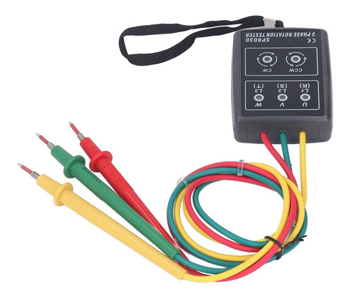 Phase Rotation 5 Led Indicator Meter 3 Test Leads Widely