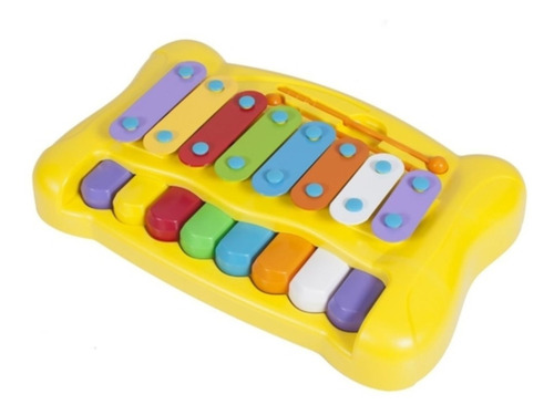 Imagen 1 de 6 de Piano Xilofon Do Re Mi Colorido Xplast Lionels Mundo Manias