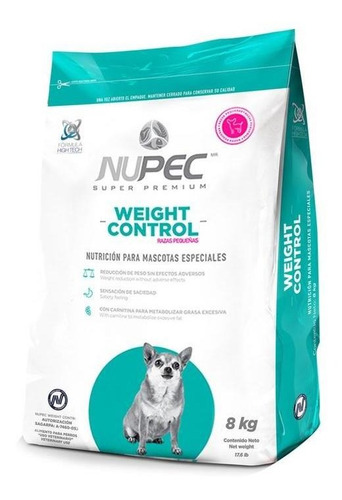 Imagen 1 de 1 de Alimento Nupec Control Peso Raza Pequeña 8kg