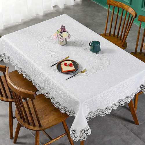 Mantel Bordado De Encaje Battilo Con Estampado Floral