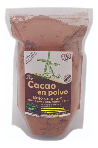 Cacao En Polvo Desgrasado 250g - g a $79