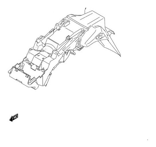 Guardabarro Trasero Suzuki Gw 250 Inazuma 63111-48h02