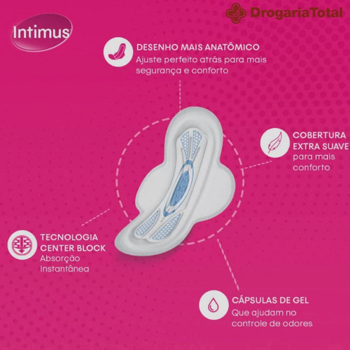 Absorvente Intimus Tripla Proteção Extra Suave Com Abas 16un