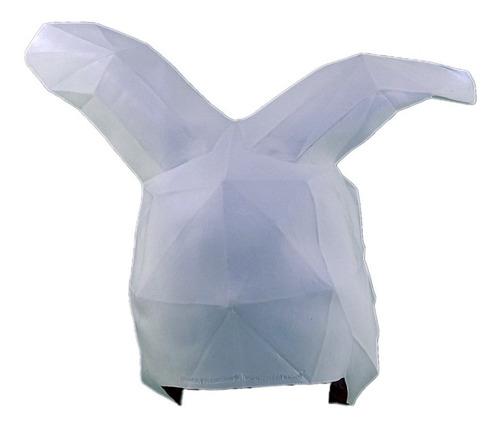 Imagen 3 de 5 de Máscara De Látex Low Poly Bunny Conejo Low Poly