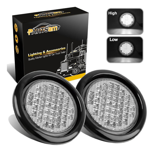 2 Luces Traseras Led Redondas De 4 Pulgadas  40 Luces Led B