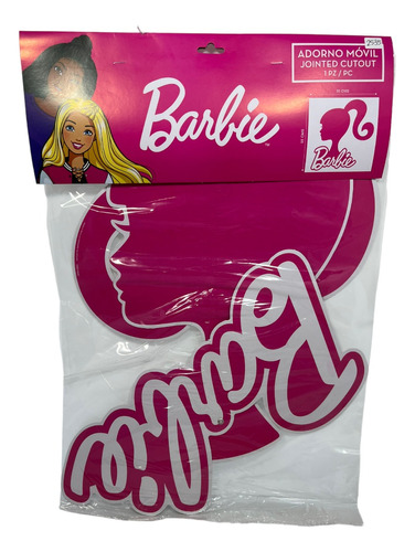 Adorno Movil Hello Barbie Girl Fiesta Rosa Logo Emblema Gm