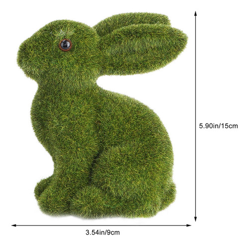 Figura De Conejo De Pascua Con Forma De Conejo De Musgo, 3 U