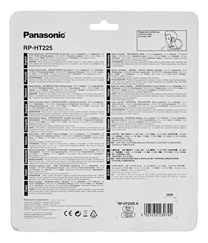 Panasonic Rpht225 Monitor Auriculares Negro