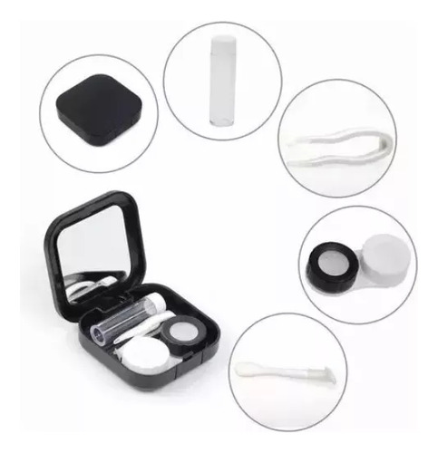 Eshe Para Lentes Contacto Pinzas Espejo Kit Viaje