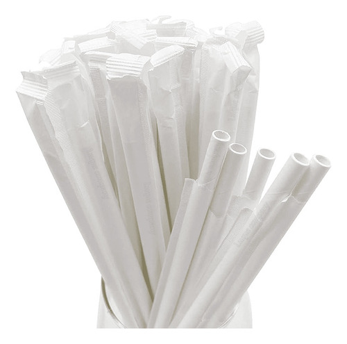 Bombillas De Polipapel Compostable C/funda (6x 195mm) 100uni