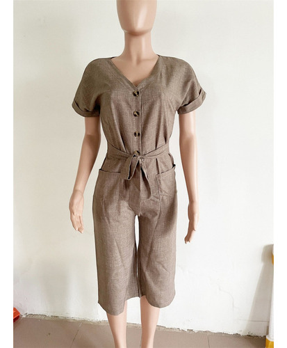 Dama Moda Casual Jumpsuit Con Bolsillo Jumpsuit Mujer