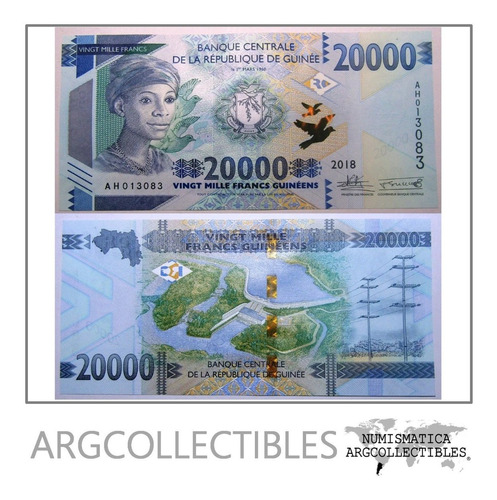 Guinea Billete 20000 Francos Unc 2018 Pick New