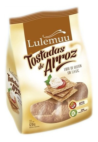 20u Tostadas De Arroz Clasicas X 120 Gr Lulemuu Sin Tacc