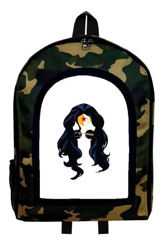 Mochila Camuflada Wonder Woman Nueva Colección Modelo 75