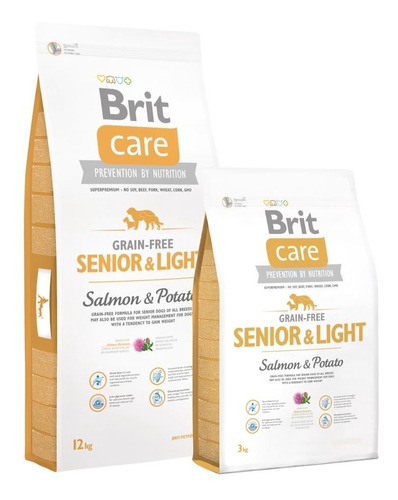 Brit Care Senior & Light Gf. 3kg  Razas Mascotas