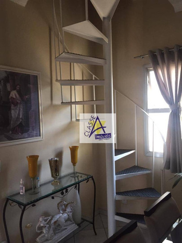 Imagem 20 de 30 de Cobertura Com 3 Dormitórios À Venda, 91 M² Por R$ 450.000,00 - Vila Guarani - Mauá/sp - Co0029