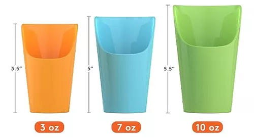 Vaso Con Escotadura Para Disfagia Set De 3 Unds Multicolor