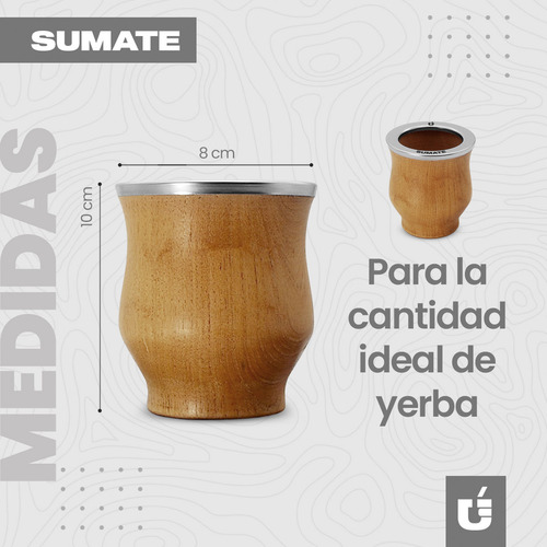 Mate Sumate De Algarrobo Más Bombilla Pico De Loro Premium