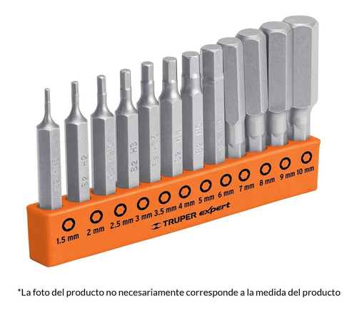 Juego De 12 Puntas Hexagonales Std Largo 2', Expert 101710