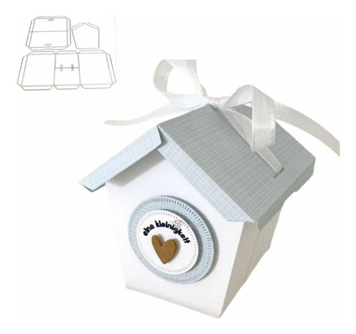 Suaje Cajita Casa Mesa Dulces Troquel Cortar Papel Scrapbook
