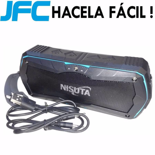 El Mejor Parlante Portatil Nisuta Con Bluetooth Y Power Bank