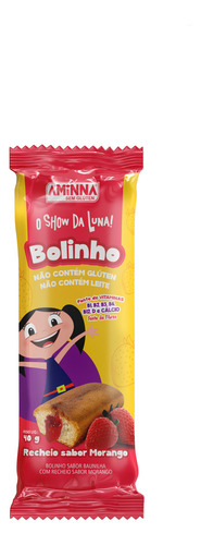 Bolinho Aminna O Show Da Luna Sem Glúten Sem Leite 10x40g