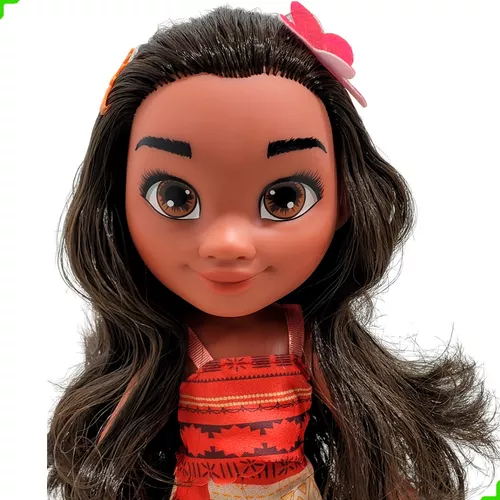 Brinquedo Boneca Princesa Moana 45cm e Porquinho Pua 8cm Disney em