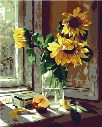 Pinta Por Números Diy Warm Sunflower Colour Talk