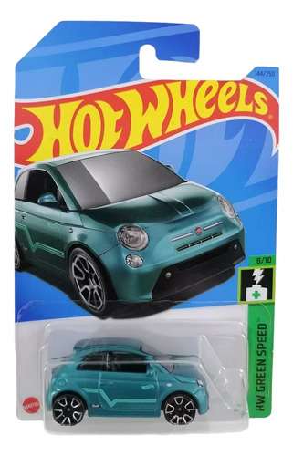 Hot Wheels Fiat 500e Mini Hatchback Green Speed Azul 144/250