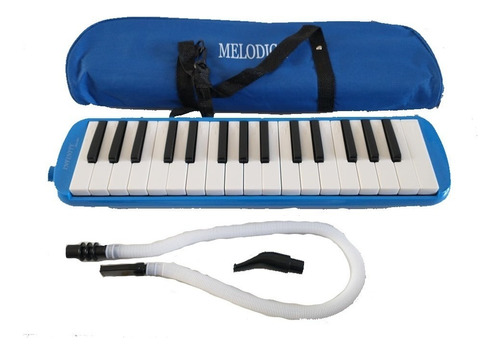 Melodica Escolar 32 Teclas Red, Estuche Incluido Color Azul