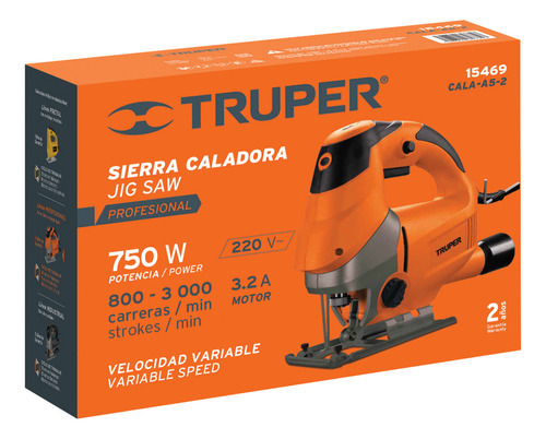 Sierra Caladora Profesional 750 W Truper Cod: 15469