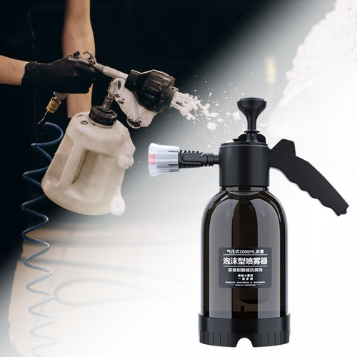 Pulverizador De Espuma A Presión Manual Para Coche, Negro
