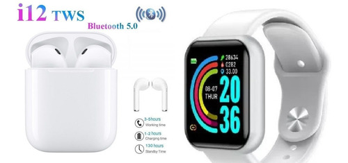 Reloj Inteligente D20 Pro Smartwatch+ Audifono Bluetooth I12