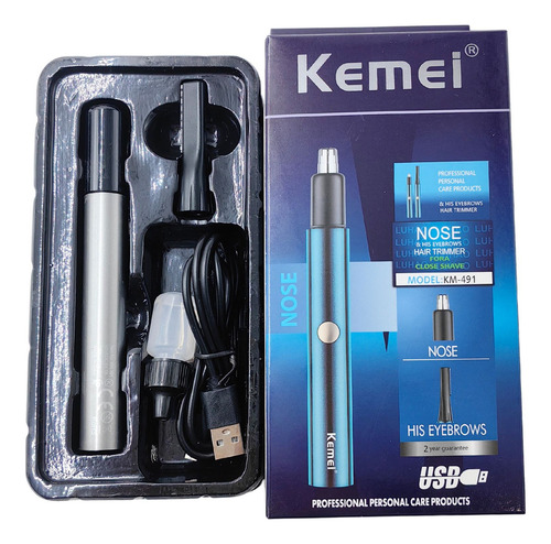 Recortador De Pelos Para Nariz Y Orejas Kemei Km-491