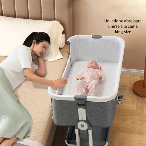 Ybb Cunas Para Bebés Plegable Multifuncional Con Colchón Color Gris Diseño De La Tela No