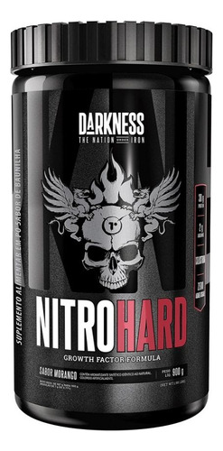 Nitro Hard Darkness Whey Protein/iso/colostro 900g - Morango Morango