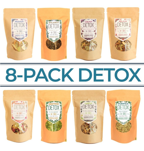 8-pack Té Detox Orgánico - 800 Gr.