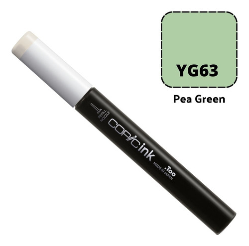 Refil Copic Ink Para Sketch Ciao Classic Wide Cor Pea Green Cor Yg63 Pea Green