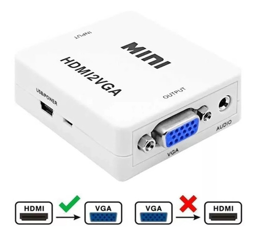 Conversor Hdmi A Vga   Hdmi 2 Vga Covertidor