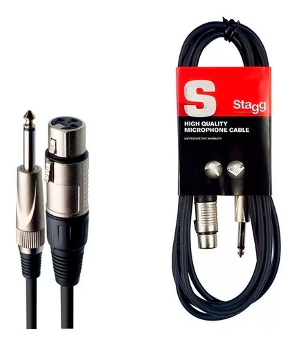 Cable Canon Plug Stagg 6 Metros Xlr  + Envio Full