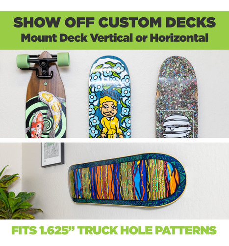 Soporte De Pared Hideit Para Tablas De Skate - Acero