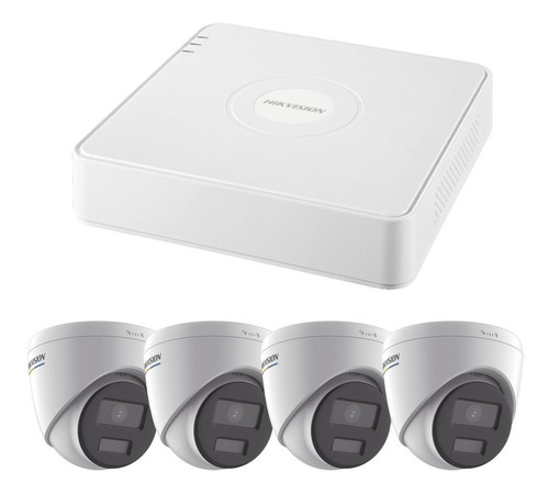 Kit Ip De 2mp Nvr De 4 Canales + 4 Cámaras Ip Turret Colorvu