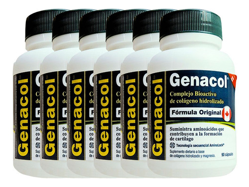 Pack 6 Genacol Colágeno Hidrolizado Fórmula Original 90 Caps