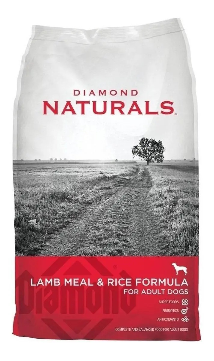 Alimento Seco Diamond Naturals para Perro Adulto de Cordero y Arroz 18.14 kg