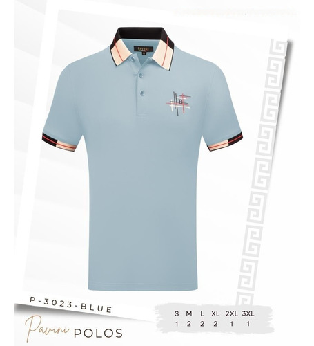 Playera De Caballero Tipo Polo Marca Pavini Hv-35 Hombre