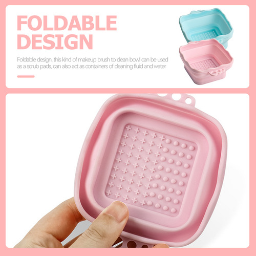 Brochas De Maquillaje Plegables, Cuencos Limpiadores, 2 Unid