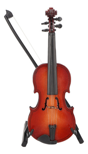 Mini Boneca, Violino, Decoração Artesanal De Madeira Em Mini