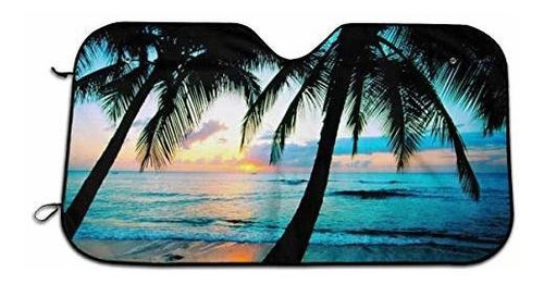 Foruidea California Palm Tree Beach Parabrisas Para Domille